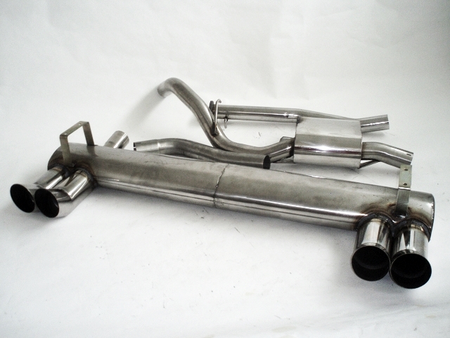 FRIEDRICH Sport-Auspuff / Duplex-Anlage 63,5mm Edelstahl für: OPEL Calibra 2.0,2.0 16V,2.5 V6 - 85,100,125kW auch Allrad ab Bj. 92 (querliegender Spezial-ESD) | Endrohr-Typen: alle, nicht für Automatik-Getriebe