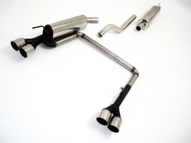 FRIEDRICH Sport-Auspuff / Duplex-Anlage 63,5mm Edelstahl für: OPEL Tigra A 1.4 16V,1.6 16V / 66,78kW | Endrohr-Typen: alle
