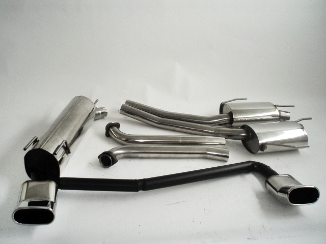 FRIEDRICH Sport-Auspuff / Duplex-Anlage 63,5mm Edelstahl für: OPEL Omega B Lim. / -8.99 /  2.5 V6,3.0 V6 / 125,155kW | Endrohr-Typen: alle