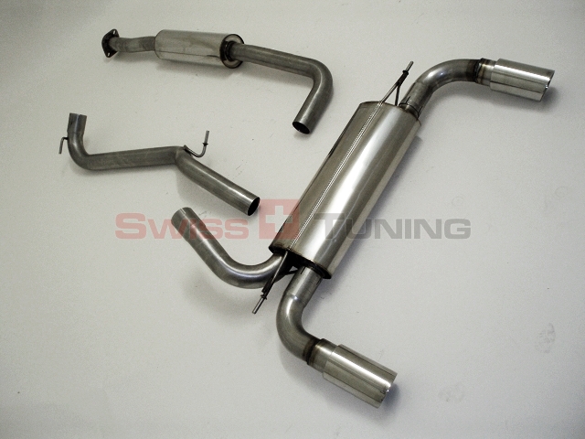 FRIEDRICH Sport-Auspuff / Duplex-Anlage 63,5mm Edelstahl für: FORD Focus - DYB / 1.6 SCTI / 110,134 kW |  Endrohr-Typen: alle / Hinweis: mit Quer-ESD