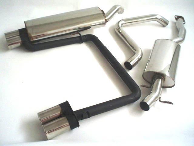 FRIEDRICH Sport-Auspuff / Duplex-Anlage 63,5mm Edelstahl für: FORD Escort / 1993- /  1.3i,1.4i,1.6 - 2.0 16V RS 2000  / 44-110kW | Endrohr-Typen: alle