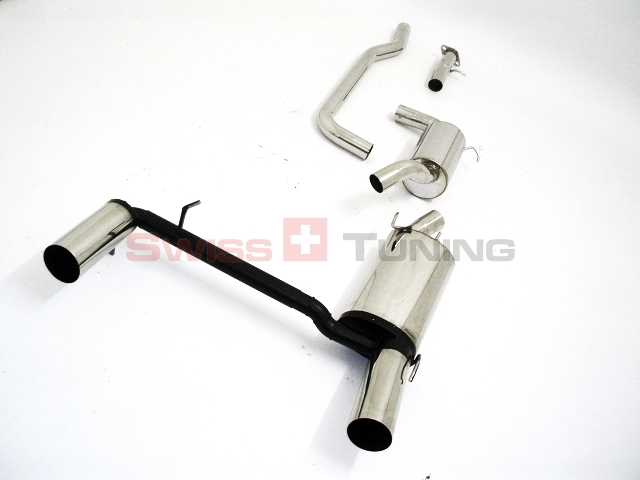 FRIEDRICH Sport-Auspuff / Duplex-Anlage 63,5mm Edelstahl für: FORD Fiesta - JAS,JBS / 1.25 16V,1.3i,1.4i 16V,1.6 16V  / 37-76kW / 96-01 | Endrohr-Typen: alle