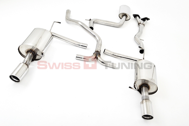 FRIEDRICH Sport-Auspuff / Duplex-Anlage 63,5mm Edelstahl für: FORD Mondeo ST220 Turnier / 166kW / 2002-07 | Endrohr-Typen: alle, Standard 100 mm  rund,schräg