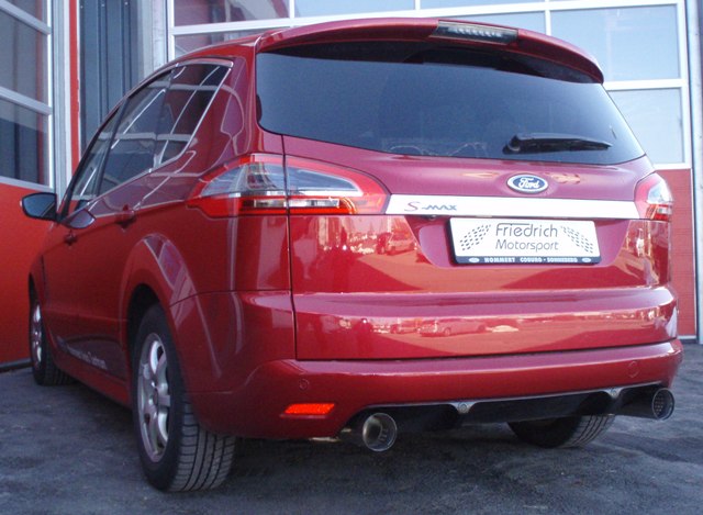 FRIEDRICH Sport-Auspuff / Duplex-Anlage 63,5mm Edelstahl für: FORD S-Max / 2.0 - 107 kW | Endrohr-Typen: alle