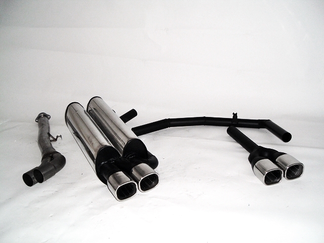 FRIEDRICH Sport-Auspuff / Duplex-Anlage 63,5mm Edelstahl für: BMW E36 / 316i,318i  / 75,83,85kW | Endrohr-Typen: alle