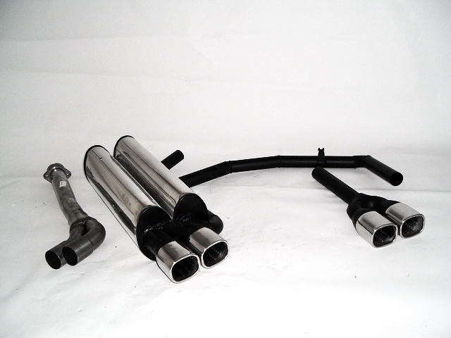 FRIEDRICH Sport-Auspuff / Duplex-ESD ab MSD/Kat. 63,5mm Edelstahl für: BMW E36 / 320i, 323i /  110,125 kW |  Endrohr-Typen: alle