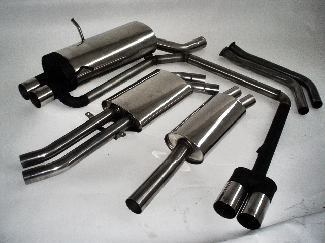 FRIEDRICH Sport-Auspuff / Duplex-Anlage 63,5mm Edelstahl für: BMW E46 / 320i,323i,328i  (98-2000)  110,125,142 kW | Endrohr-Typen: alle