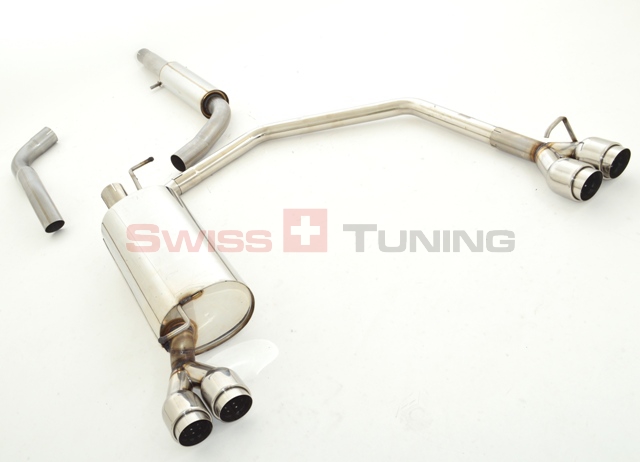 FRIEDRICH Sport-Auspuff / Duplex-Anlage 63,5mm Edelstahl für: VW Golf 4 + New Beetle 1.4 16V,1.6,1.8 20V,1.8T 20V,2.0,2.3 V5,1.9SDi,1.9TDI  / 50-132KW | Endrohr-Typen: alle