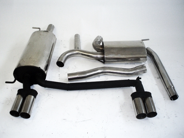 FRIEDRICH Sport-Auspuff / Duplex-Anlage 63,5mm Edelstahl für: VW Passat  3B  1.6,1.8T 5V,1.9TDi,2.0TDi,2.0,2.3 V5 / 66-142kW | Endrohr-Typen: alle