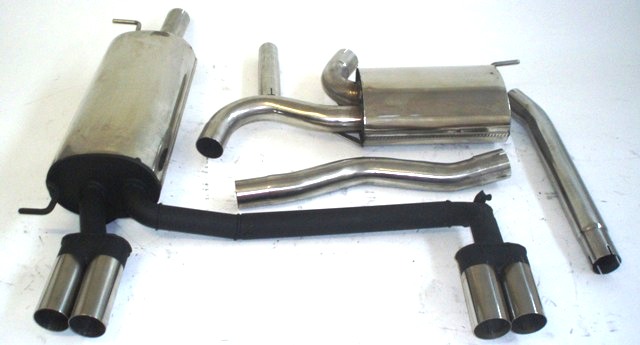 FRIEDRICH Sport-Auspuff / Duplex-Anlage 63,5mm Edelstahl für: VW Passat 3BG 1.6,1.8T,1.9TDi,2.0TDi,2.0,2.3 V5,2.5TDI  / 74-125kW | Endrohr-Typen: alle