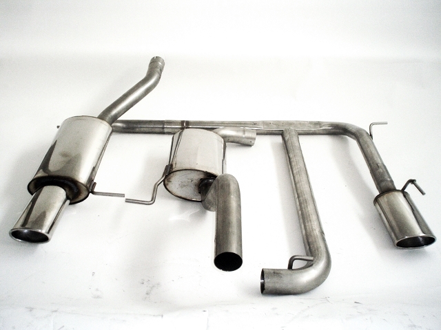 FRIEDRICH Sport-Auspuff / Duplex-Anlage 63,5mm Edelstahl für: VW Passat - 3C,B6 / Lim.,Variant / 1.4TSI, 1.6, 1.6FSI, 1.8TSI, 1.9TDI, 2.0FSI, 2.0TSI, 2.0TDI  /  75-147 kW  | Endrohr-Typen: alle