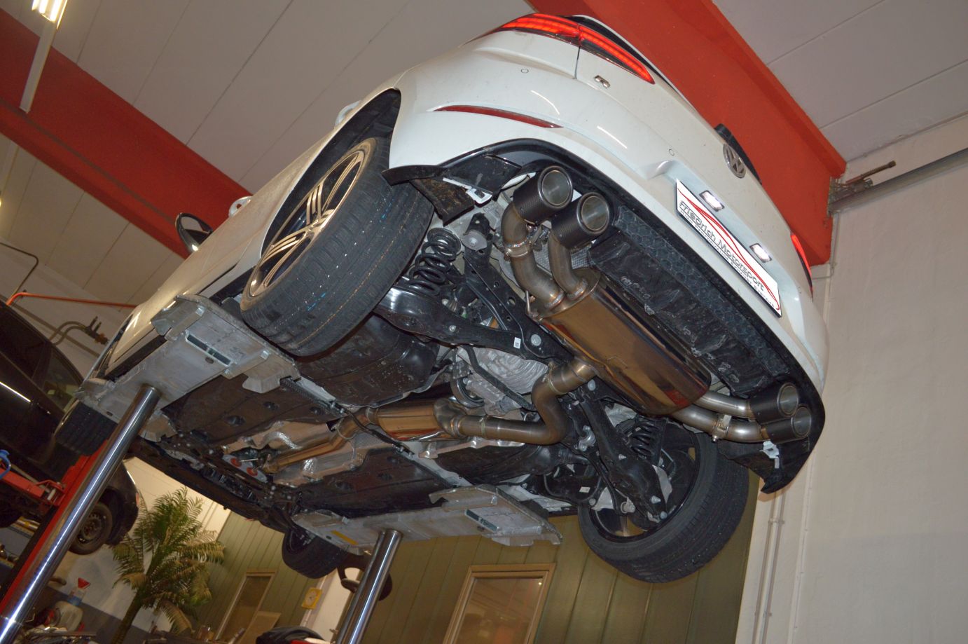 FRIEDRICH Sportauspuff / Duplex-Anlage 76mm Edelstahl ab Kat. für: VW Golf 7 R, Facelift / 2.0TFSI - 228 kW | Endrohr-Typen: alle / mit Klappen