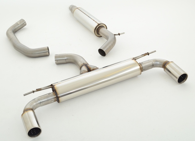 FRIEDRICH Sport-Auspuff / Duplex-Anlage 76mm Edelstahl ab Turbo für: VW Golf 7 GTI / 2.0TFSI - 162,169 kW | Endrohr-Typen: alle / inkl. Downpipe mit Sport-Kat. 200cpsi