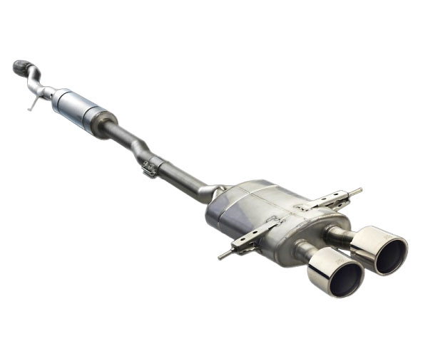 AKRAPOVIC Sport-Auspuff / Anlage 'Evolution' Edelstahl für: MINI Cooper S / R56,R57,R58,R59 - 128,135 kW / Endrohre 2x 95 mm rund, Titan sandgestrahlt oder Carbon