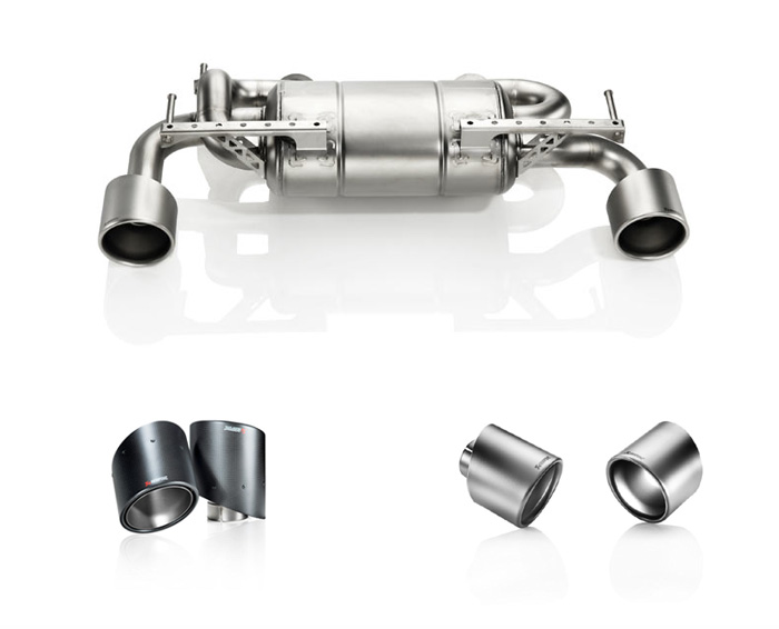 AKRAPOVIC Sport-Auspuff / ESD Edelstahl für: NISSAN 370Z / Endrohre 2x 125 mm rund, Titan sandgestrahlt oder Carbon | Info: + 5 PS, + 5 Nm, - 1 kg / mit CH-Gutachten