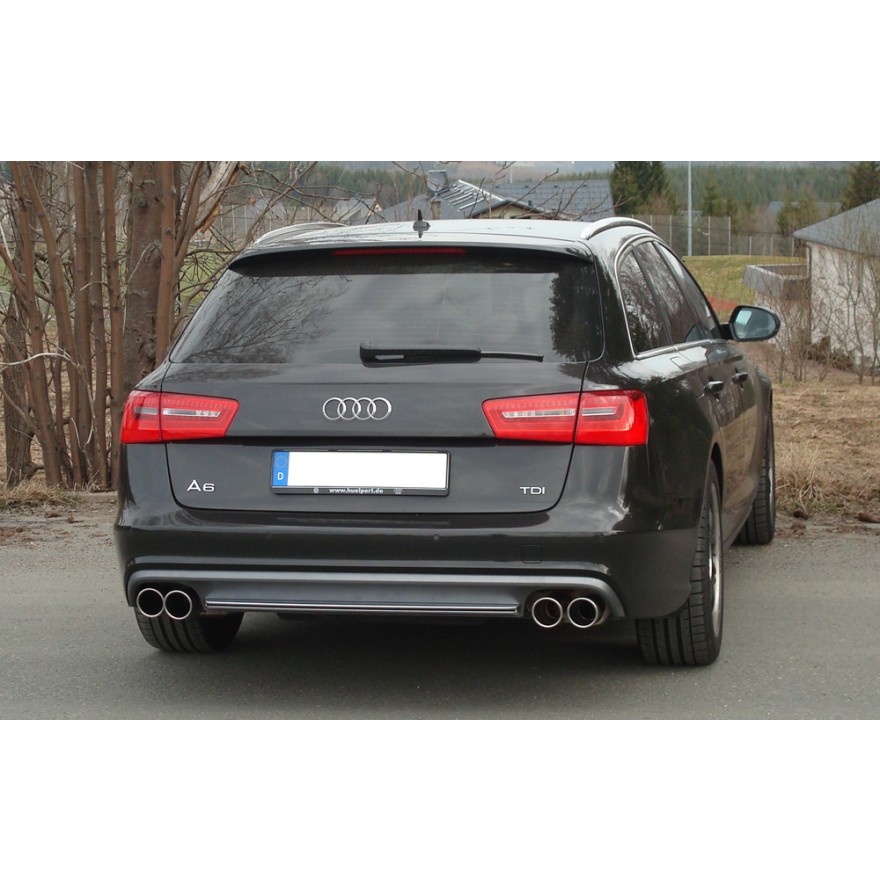 FOX Sportauspuff / Duplex-ESD f&uuml;r: AUDI A6 Quattro - 4G / 3.0TFSI - 220, 228 kW | Endrohr-Typ: 4x 90 rund | Hinweise: XS, 16 / Passend in originale S6 Stossstange oder originale Stossstange ausschneiden