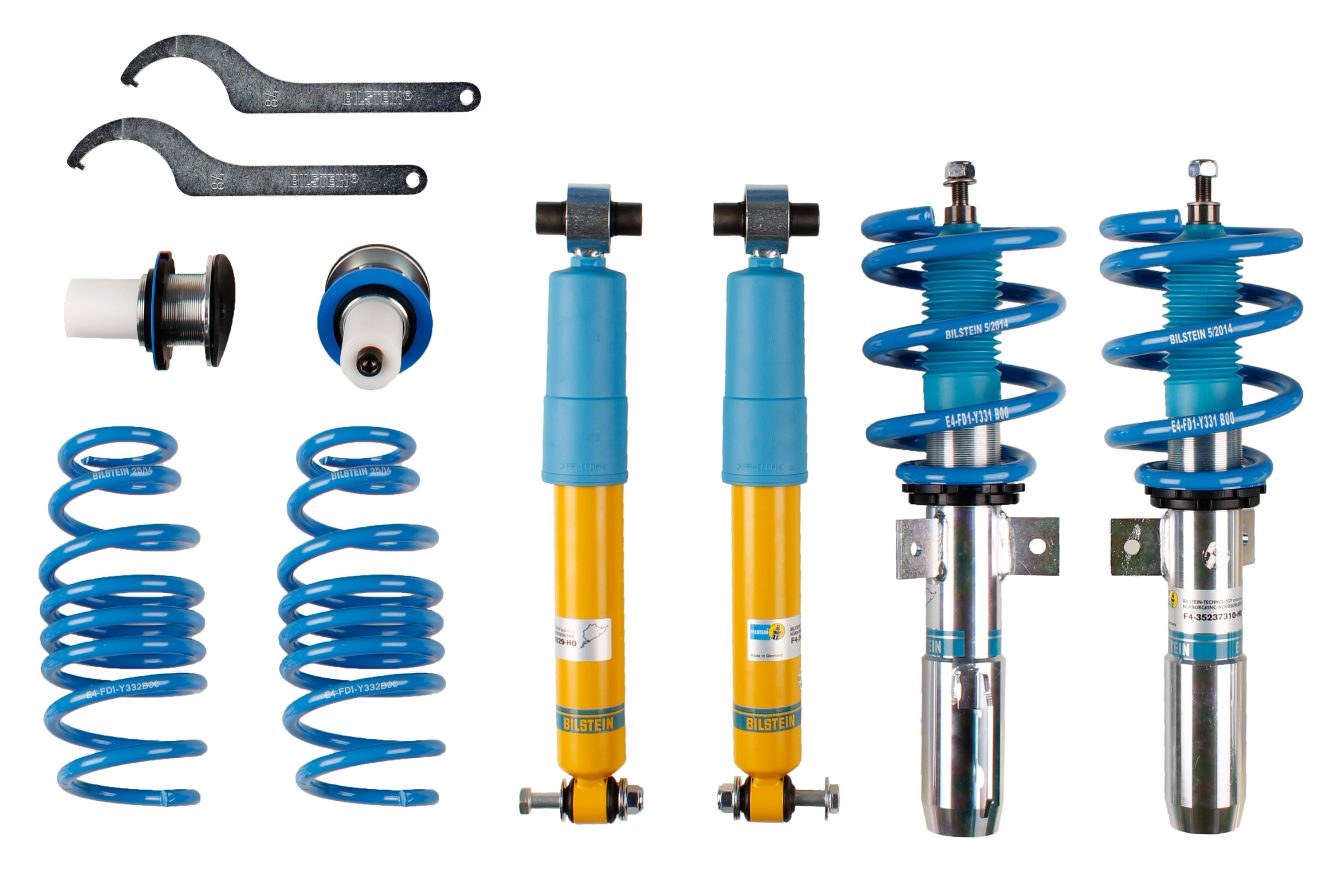 BILSTEIN Gewinde-Fahrwerk B14 PSS für:  RENAULT Mégane Coupé + RS / 2.0T - 123-195 kW /  Tiefer mm VA/HA max.: 10-30/10-30 mm / ohne Härteverstellung  /  Spez.-Preis gilt solange Vorrat.