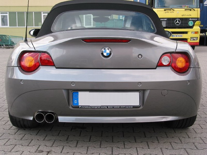 EISENMANN Sportauspuff / ESD für: BMW Z4 2.5i, 2.5Si, 3.0Si - E85,E86 / 130,160,195 kW | Endrohre: 2x 76mm rund,abgesetzt | auch für Aerodynamik-Paket erhältlich