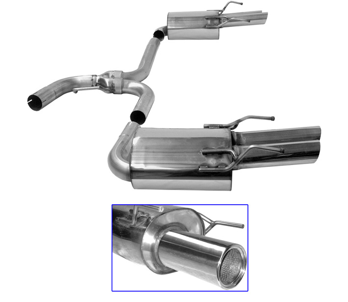 BASTUCK Sportauspuff / Duplex-ESD für: ALFA ROMEO 159  1.8 16V - 2.4JTD / 85-154 kW | Endrohre: 2x 100 rund | inkl. Y-Rohr AR159-3A