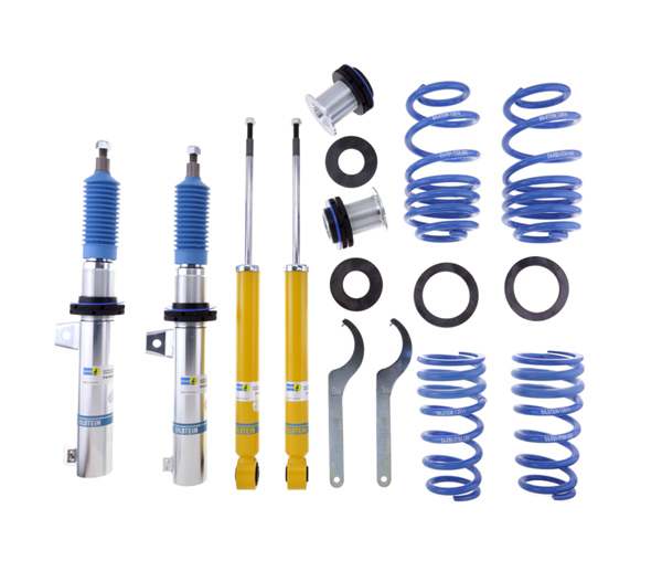 BILSTEIN Gewinde-Fahrwerk B14 PSS für:  AUDI A3 Frontantrieb + Quattro, inkl. Sportback,Cabrio / 8P /  Tiefer mm VA/HA: 30-50/30-50 / ohne Härteverstellung / Hinweis: bis max. 1190 kg VA-Last, VA-Federbeinaufnahme mit D= 50mm.