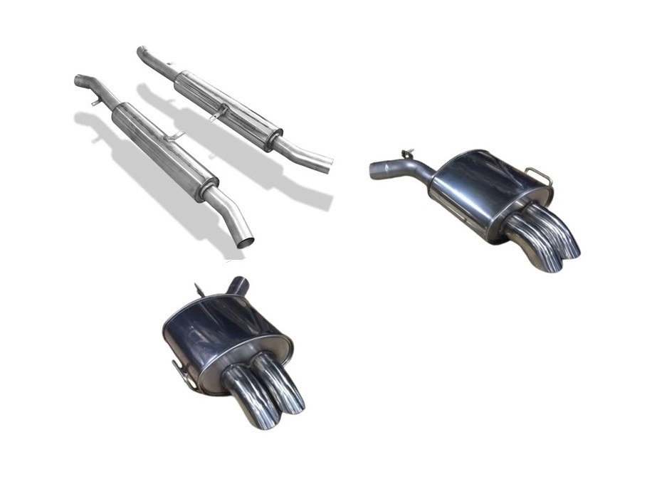 FOX Sportauspuff / Duplex-Anlage ab Kat. für: BMW 730i,735i,740i - E38 / 160,173,175,210 kW | Endrohr-Typ: Diesel-Optik