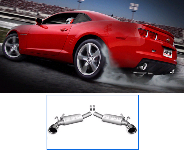 BORLA Sportauspuff / US Rear Section (ESD) Touring für: CHEVROLET Camaro V8 6.2 / 2010- | mit Endrohren Typ 35 - rund 114 mm / ohne CH-Gutachten