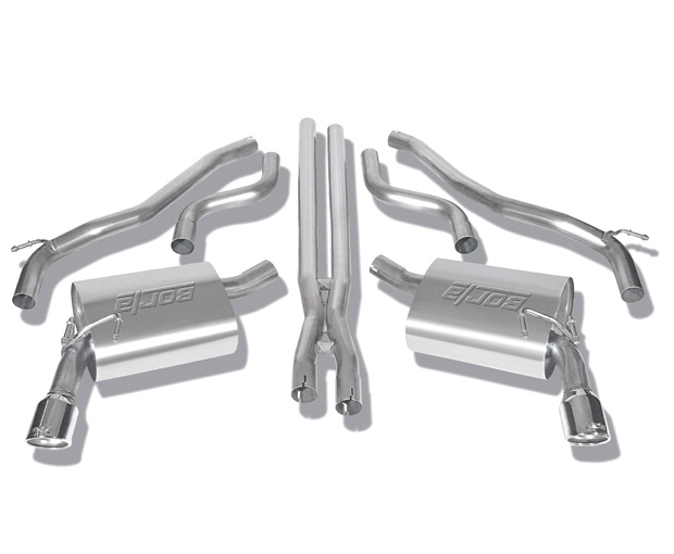 BORLA Edelstahl Sport-Auspuff / US Cat-Back System für: CHEVROLET Camaro V6 3.6 / 2010- | mit Endrohren Typ 35 - rund 89 mm / ohne CH-Gutachten