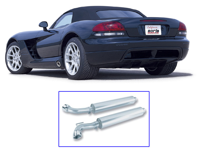 BORLA Edelstahl Sport-Auspuff / US Cat-Back System für: DODGE Viper SRT-10 / 2003-08 | mit Endrohren Typ 35 - rund 92 mm / ohne CH-Gutachten
