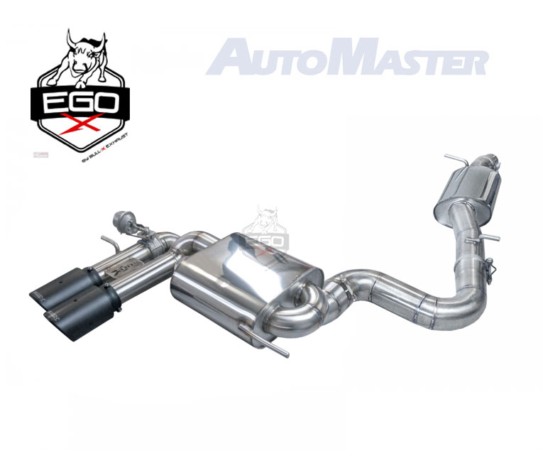 BULL-X Sportauspuff / EGO-X Anlage 89mm für: AUDI S3, S3 Sportback - 8P / 2.0TFSI - 195 kW / erhältliche Endrohre: 2a,2b,5a,6a,6b,7a,7b / Endrohre poliert sind inkl.