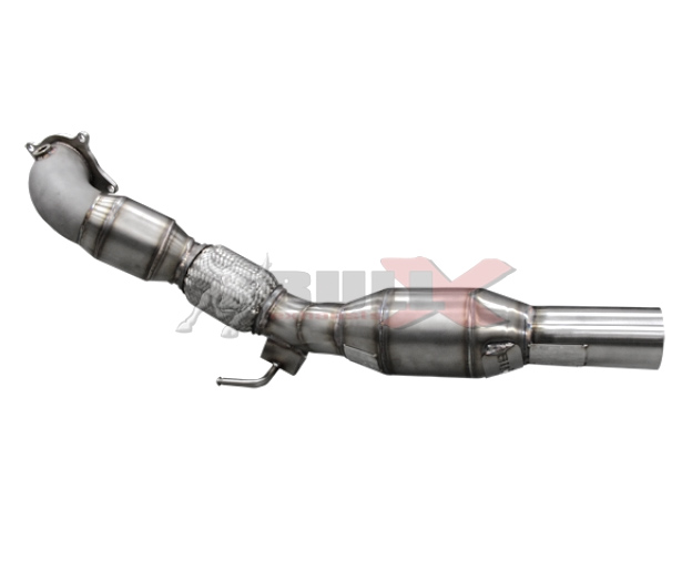 BULL-X Downpipe 76mm für: VW Polo R WRC - 6R  |  2.0TSI - 162 kW | mit HJS Metall-Kat. 200 cpsi / mit CH-Zulassung