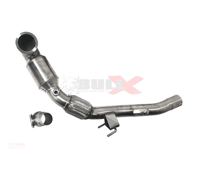 BULL-X Downpipe 76mm für: AUDI S1 - 8X  |  2.0TFSI - 170 kW | mit Metall-Kat. 200 cpsi / mit CH-Zulassung