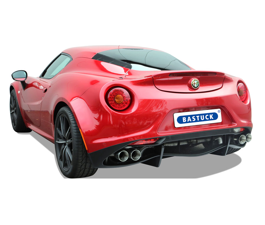 BASTUCK Sportauspuff / Duplex-ESD für: ALFA ROMEO 4C 1750 TBi  - 177 kW | Endrohre: 4x 85 rund 'Race'