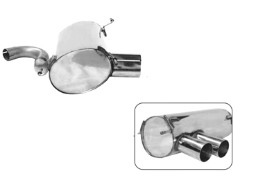 BASTUCK Sportauspuff / ESD für: BMW 116i,118i,120i - E81,E87 | Endrohre:  2x 76 rund / Hinweis: ohne M-Tech