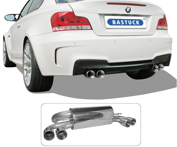 BASTUCK Sportauspuff / Duplex-ESD für: BMW 1M Coupé - E82 / 250 kW | Endrohre: 4x 85 rund Race