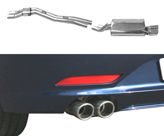 BASTUCK Sportauspuff / ESD für: BMW Z4 - E89 / sDrive 23i, 30i / 150,190 kW | Endrohre: 2x 76 eingerollt,schräg / MSD + ESD