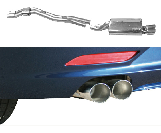 BASTUCK Sportauspuff / ESD für: BMW Z4 - E89 / sDrive 23i, 30i / 150,190 kW | Endrohre: 2x 76 slash, seitlich schräg / MSD + ESD