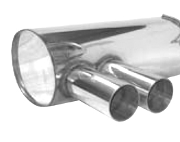 BASTUCK Sportauspuff / ESD für: BMW E90,91,92,93 / 325i,330i, incl. xi / ab 2.07- | Endrohre:  2x 76 rund / inkl. Adapter-Rohr