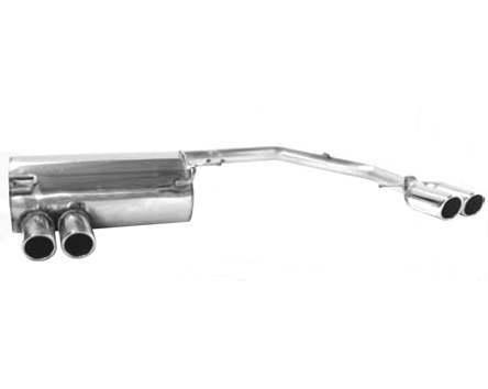 BASTUCK Sportauspuff / Duplex-ESD für: BMW E90,91,92,93 / 318i,320i,320is + 325d,330d, incl. xi,xd | mit Endrohre:  4x 76 rund eingerollt angeschrägt / nicht passend zu M-Tech