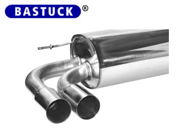 BASTUCK Sportauspuff / ESD für: BMW F20,F21 / 114d,116d,116d-2.0,118d,120d,125d - 70-160 kW  | Endrohre: 2x 76 rund,gerade / Hinweis: mit Montagerohr
