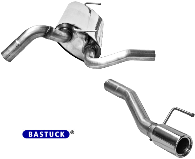 BASTUCK Sportauspuff / ESD für: CHEVROLET Cruze / 1.6, 1.8, 2.0, 2.0D (-110kW)  | Endrohre: 1x 90 rund