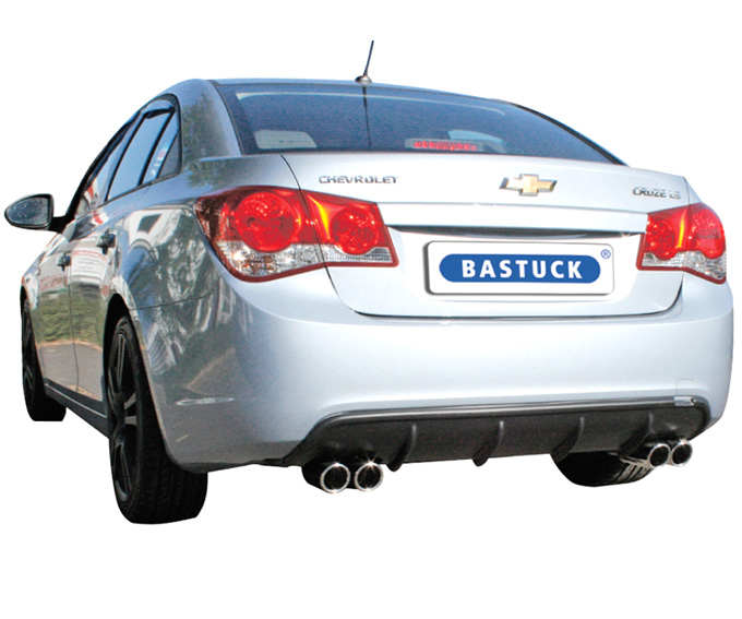 BASTUCK Sportauspuff / Duplex-Anlage ab Kat. für: CHEVROLET Cruze / 1.6, 1.8, 2.0, 2.0D (-110kW) | Endrohre:  4x 76 rund