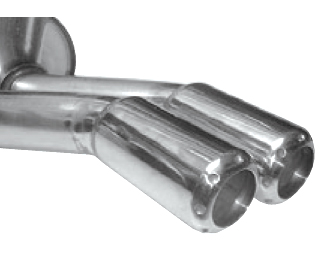 BASTUCK Sportauspuff / Anlage 63,5mm ab Kat. für: AUDI TT | Endrohre: 2x 76 rund
