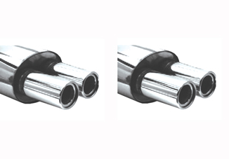 BASTUCK Sportauspuff / Duplex-ESD für: FORD Mondeo  1.8, 2.0  (B4Y,B5Y / 10.00- ) | Endrohre: 4x 90 rund