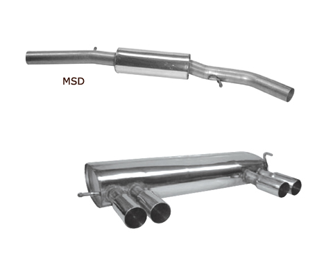 BASTUCK Sportauspuff / Duplex-Anlage 70mm ab Kat. für: AUDI TT Quattro - 8N / 1.8T, V6 3.2 - 110-184 kW | Endrohre:  4x 70 rund