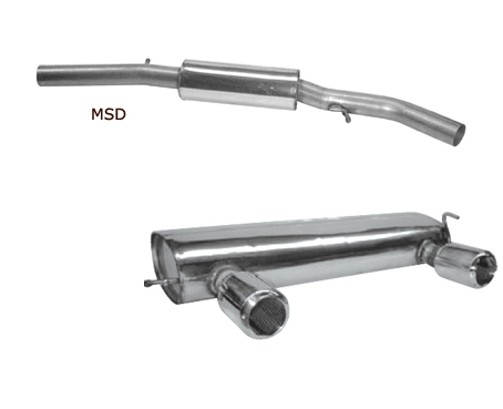 BASTUCK Sportauspuff / Duplex-Anlage 70mm ab Kat. für: AUDI TT Quattro - 8N / 1.8T, V6 3.2 - 110-184 kW | Endrohre:  2x 100 rund