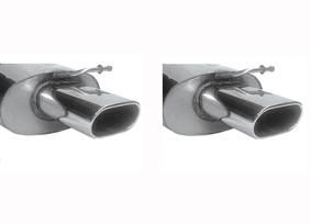BASTUCK Sportauspuff / Duplex-ESD für: AUDI A4 (8E) alle (excl. S4)  Endrohre: 2x 135x75 Flat