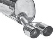 BASTUCK Sportauspuff / ESD für: FIAT Punto - 199 / 1.4, 1.4TB, JTD, Abarth / 58-132 kW | Endrohre: 2x 76 rund