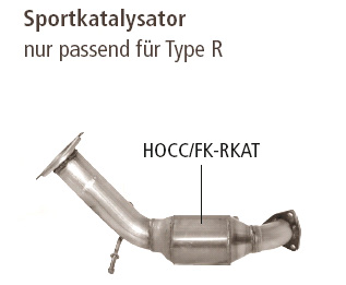 BASTUCK Sport-Kat. 63.5mm - 200cpsi für: HONDA Civic Type R - FN2 | ohne CH-Gutachten