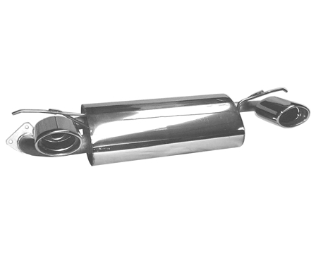 BASTUCK Sportauspuff / Duplex-ESD für: MG MGF / MGTF  /  ab Modell-Jg. 2001 | Endrohre: 2x 120x80mm oval seitlich