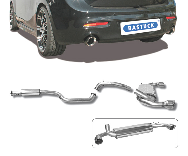 BASTUCK Sportauspuff / Duplex-ESD für: MAZDA 3 MPS - BL | Endrohre: 2x 100 Race